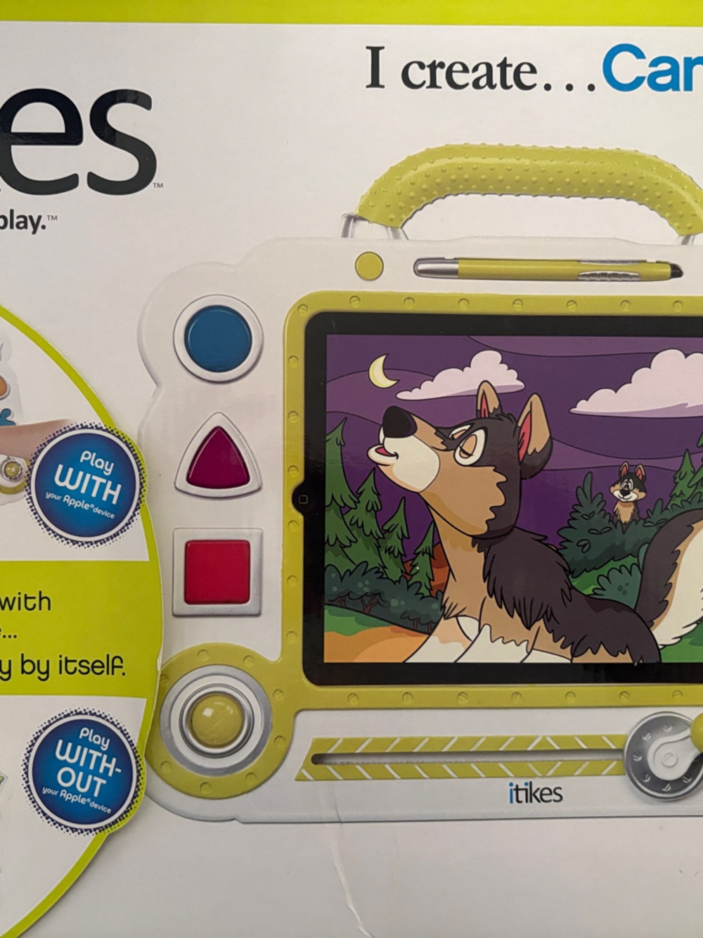 itikes Kids Creative Drawing Tablet - Lime Green/White
